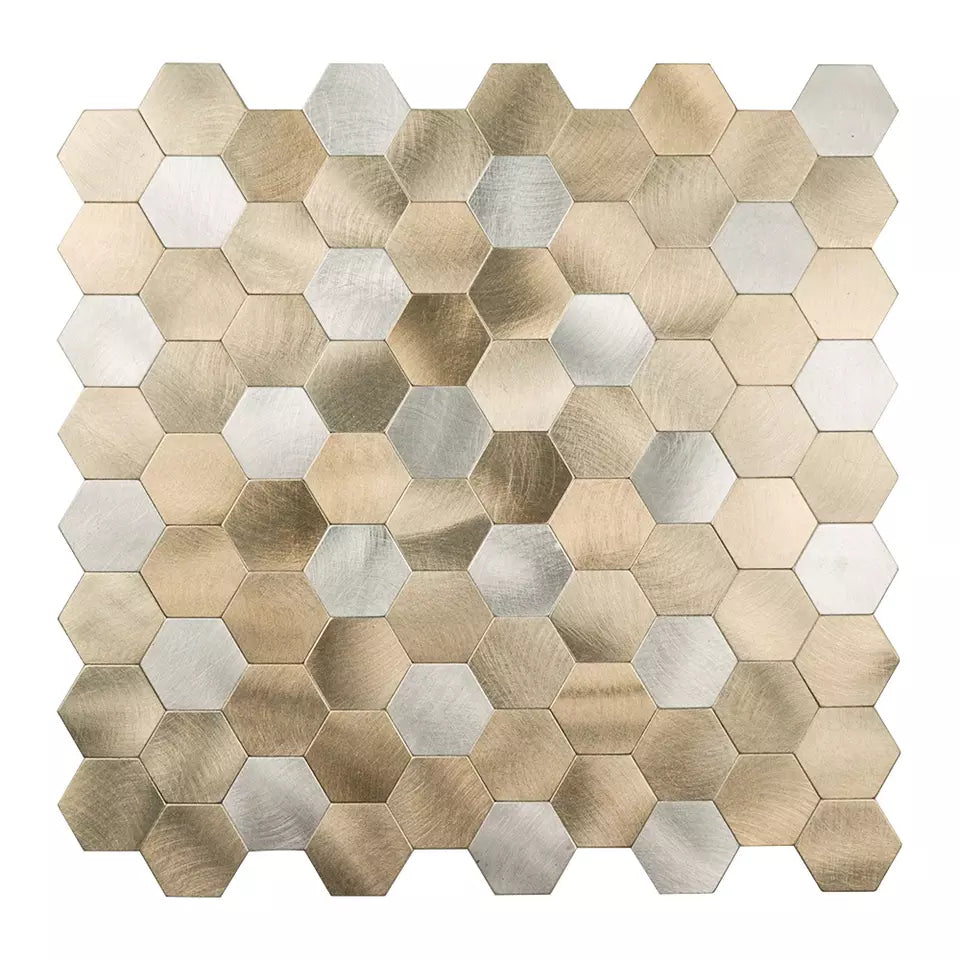 Goud - Hexagon - Tim - Miller & Jacobs Wandbekleding