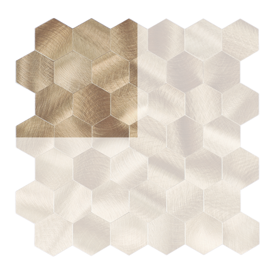 Goud - Hexagon - Walter - Miller & Jacobs Wandbekleding