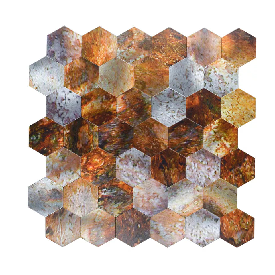 Koraal Multi - Hexagon - Henry - Miller & Jacobs Wandbekleding